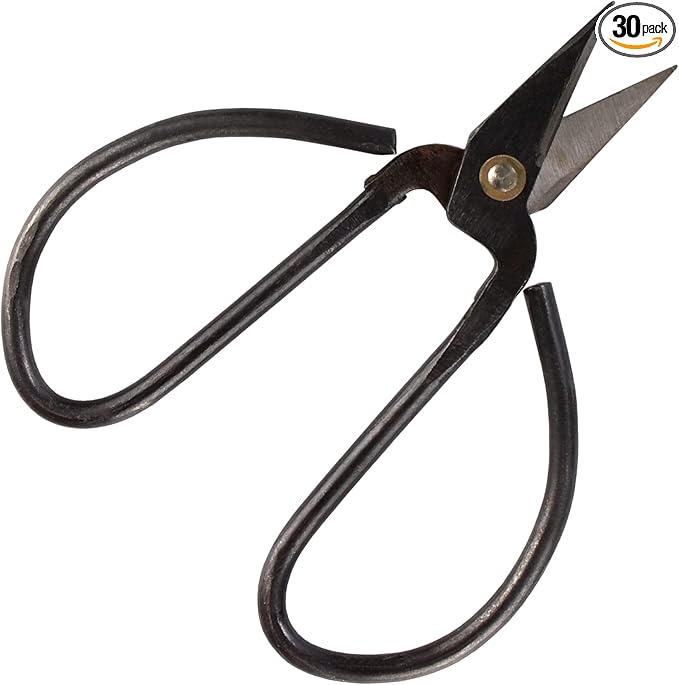 BambooMN 5.1" Heavy Duty Bonsai Forged Sharp Scissors - 30 Pieces