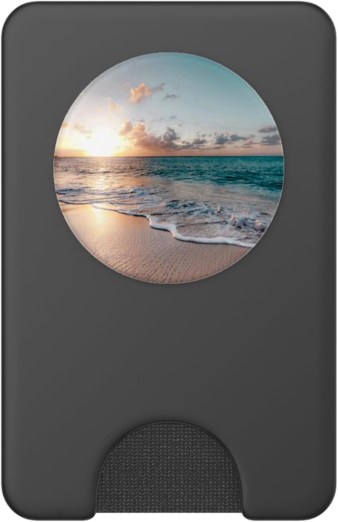 Beach Ocean Sunset Wave - Tropical Sand PopSockets Adhesive PopGrip