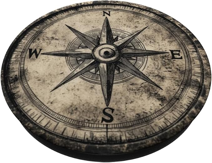 Nautical compass vintage compass PopSockets PopWallet for MagSafe