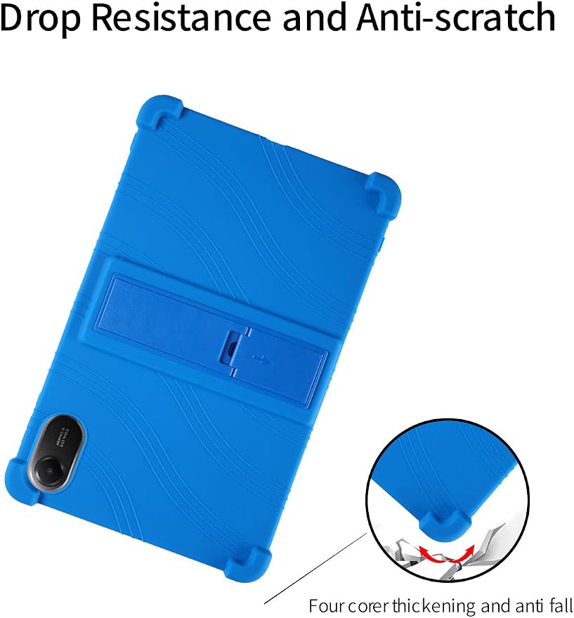 for Xiaomi Redmi Pad 2 Tablet 11 inch Tablet CaseBOVUGAC Soft Silicone Adjustable Stand Shockproof Kids Friendly for Redmi Pad 2 11 Tablet(Black)