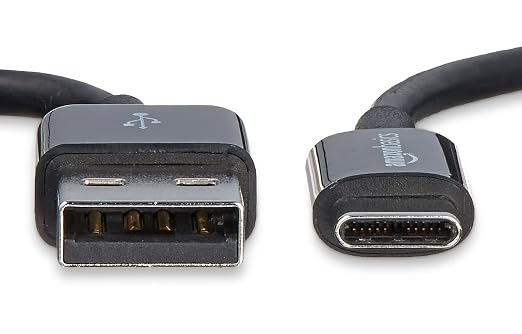 Amazon Basics USB-C to USB-A 2.0 Male Cable - 3 feet (0.9 meters) - Black 24 Pack of 5 120 count total Black