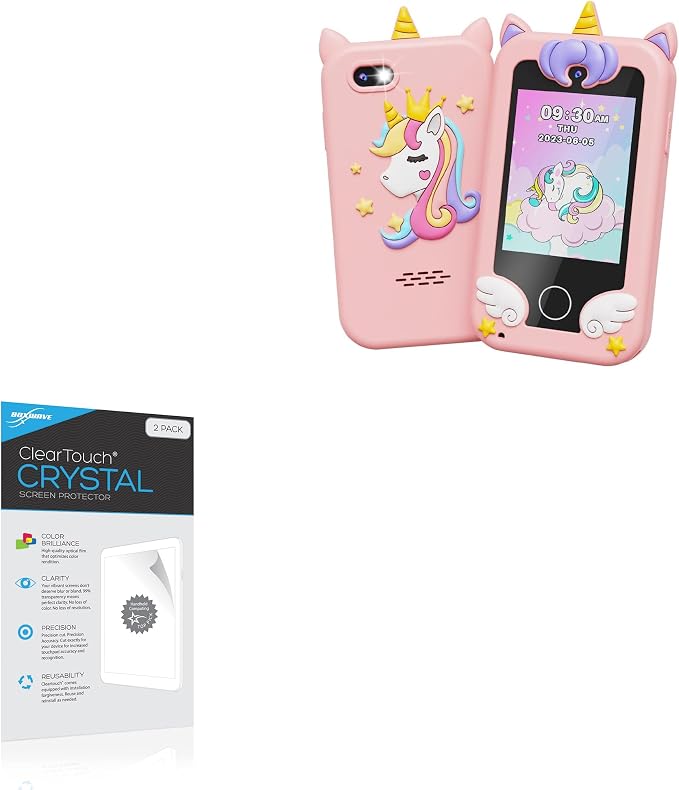BoxWave Screen Protector Compatible with UCIDCI Kids Smart Phone Toys (2.8 in) - ClearTouch Crystal (2-Pack) HD Film Skin - Shields from Scratches