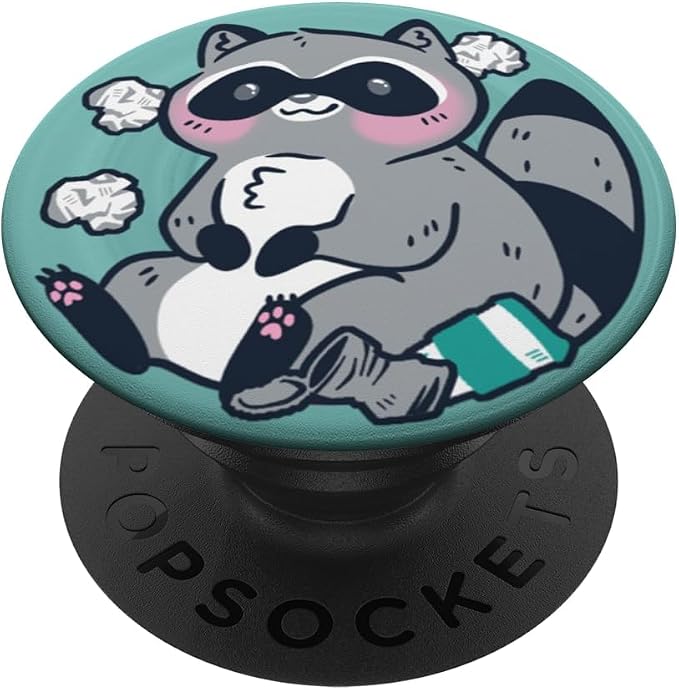 PopSockets Phone Grip - Trash Raccoon PopSockets Adhesive PopGrip