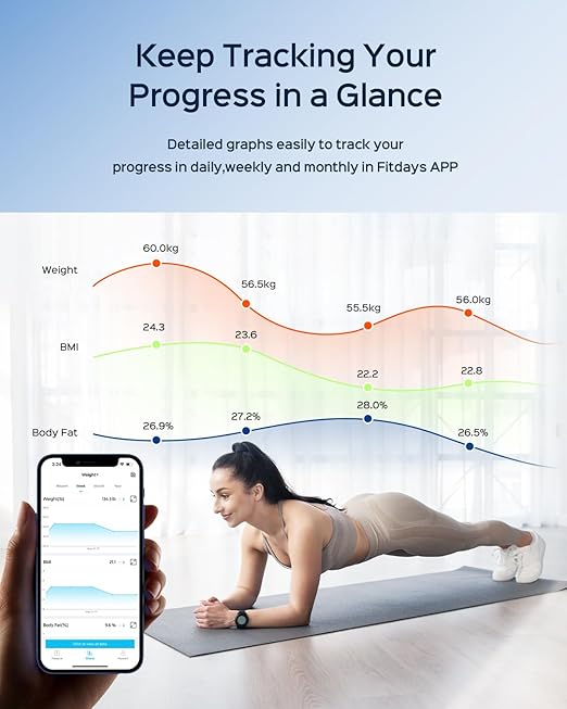 Tychesy Smart Pod Scale for Full Body Composition, 8-Sensor Smart Analyzer Measures Fat, Muscle Mass, BMI, Digital Bathroom Scale Syncs with App for 24 Users, FSA&HSA Eligible
