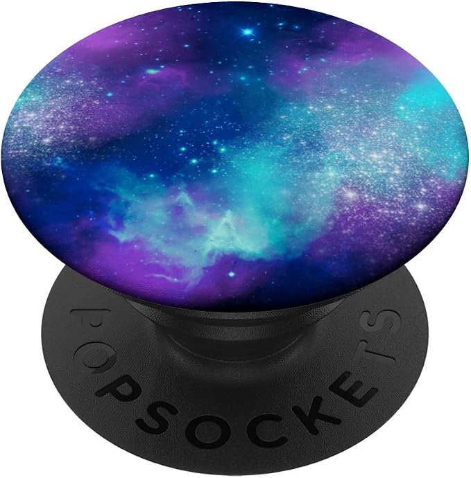Space Nebula Galaxy Blue Purple PopSockets PopGrip: Swappable Grip for Phones &amp Tablets PopSockets Adhesive PopGrip
