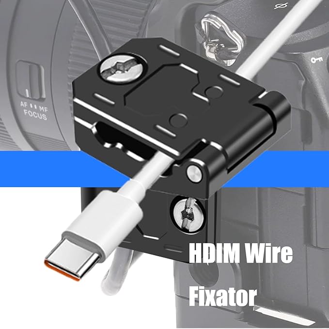 Cable Management Clip Aluminum Video Cable Clamp for DSLR Camera Stabilizers with 1/4 Screw Fixing for Video Connection Quick Release Plate Camera Cage Fixator