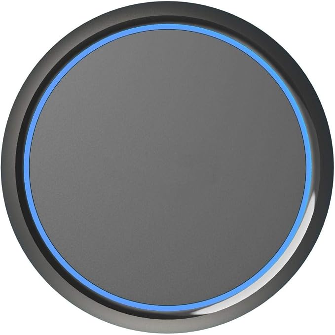 BoxWave Charger Compatible with Huawei Pura 90 Pro - SwiftCharge PowerDisc Wireless Charger (15W) Qi Wireless 15W Circular Desktop Charger - Jet Black
