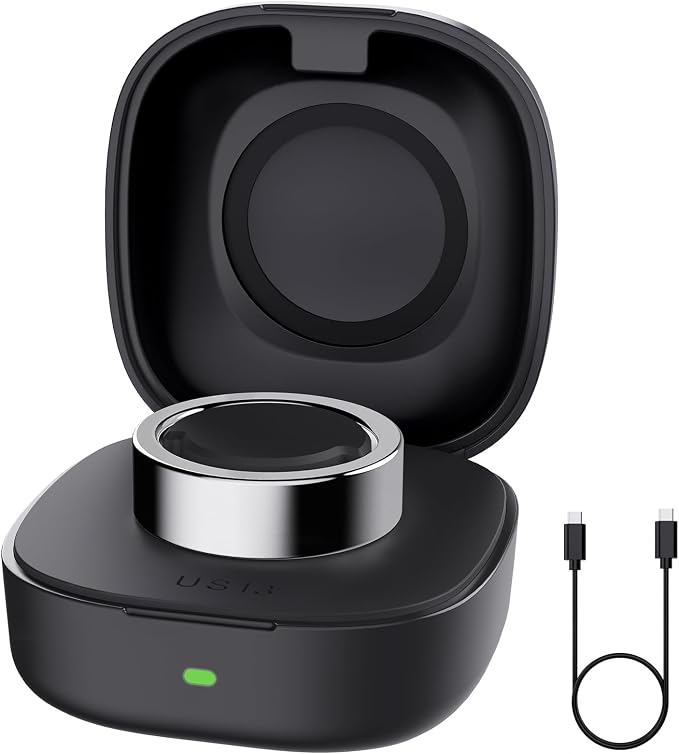 Compatible with Ou-ra Ring Gen3 - Smart Ring Wireless Charger Size 11 600mAh Portable Travel Charging Dock