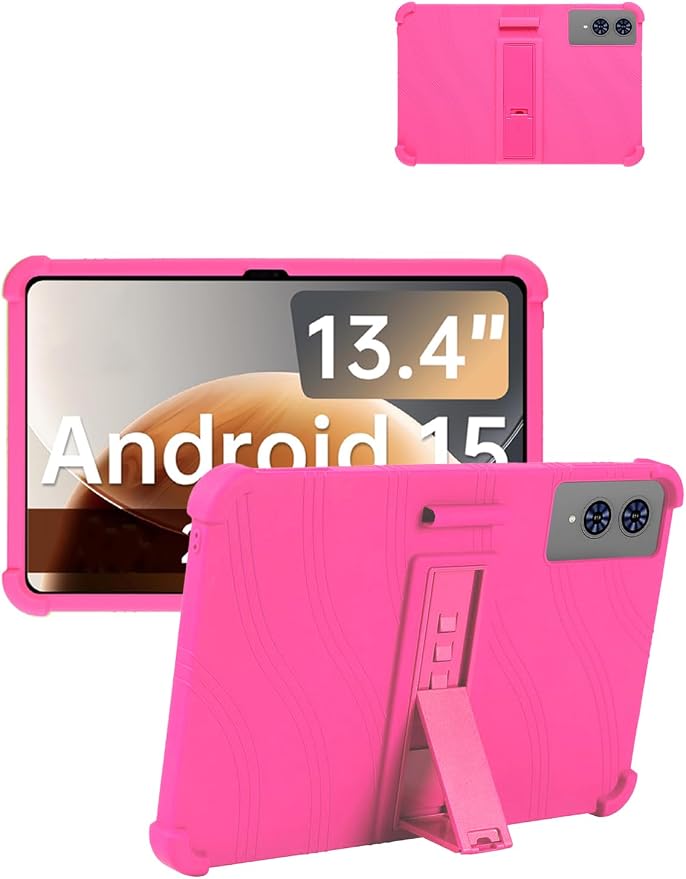 for TECLAST T65 13.4 inch Tablet Protective case Shockproof Lightweight Silicone Protective Cover with Stand Child-Friendly Protection Easy to Clean DesignBlack