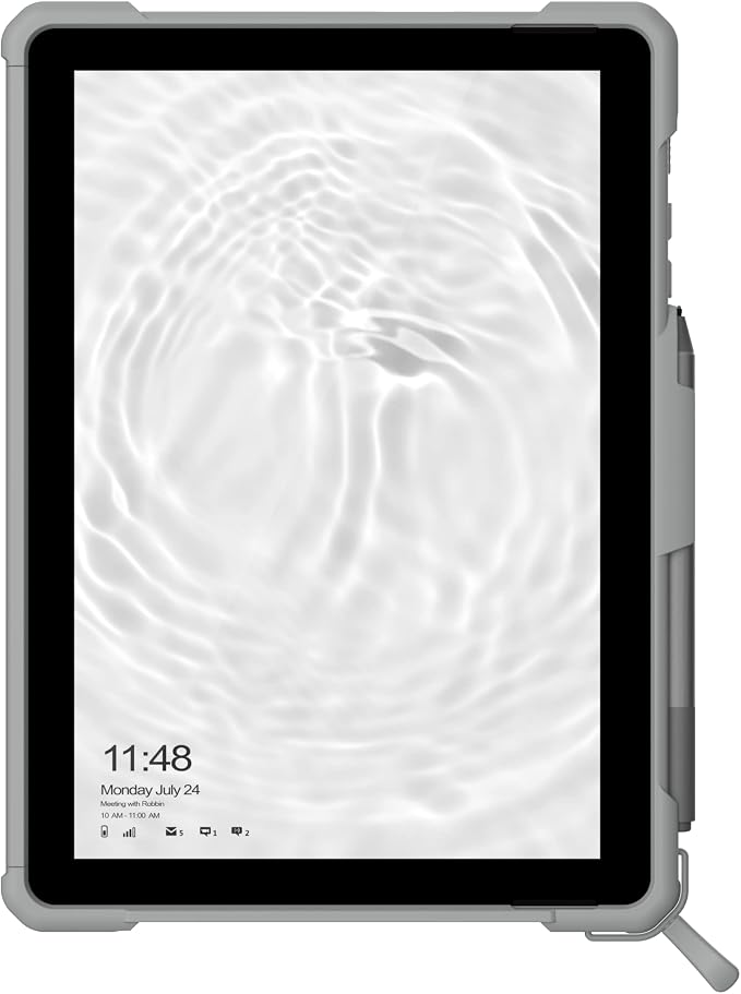 URBAN ARMOR GEAR UAG Microsoft Surface Go 4 / Surface Go 3 / Surface Go 2 / Surface Go Case [10.5-inch Screen] w/Hand Strap Outback Feather-Light Rugged Military Drop Tested Cover Black