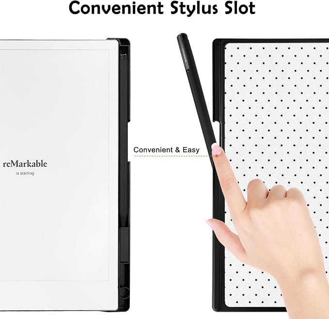 Case for Remarkable 2 Paper Tablet 10.3 2020 ReleasedLightweight and Hard Back Shell Protective Book Folio Cover with Built-in Pen HolderComes with Remarkable 2 Pen Tips.
