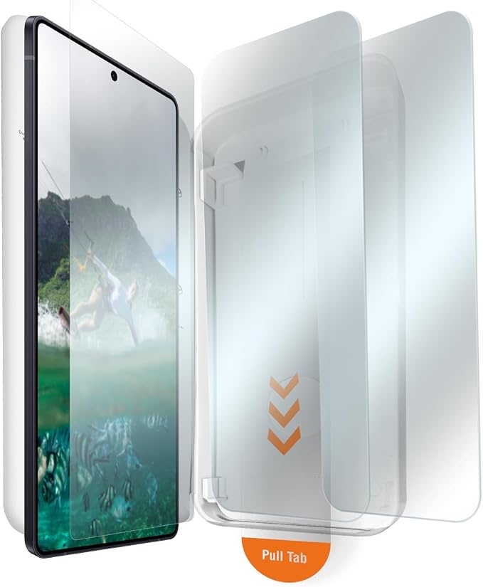 for Samsung Galaxy S24 FE Tempered Glass Screen Protector [Military Grade Shatterproof &amp Longest Durable] Auto Dust-Elimination Installation Box Bubble Free HD Clear Easy Installation 2 Pack