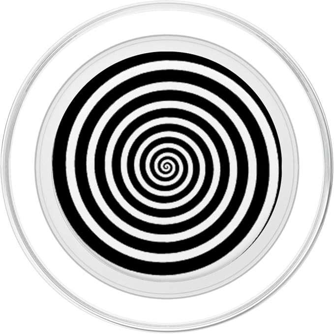 Fun Optical Illusion Circle Swirl Design Black and White PopSockets Adhesive PopGrip