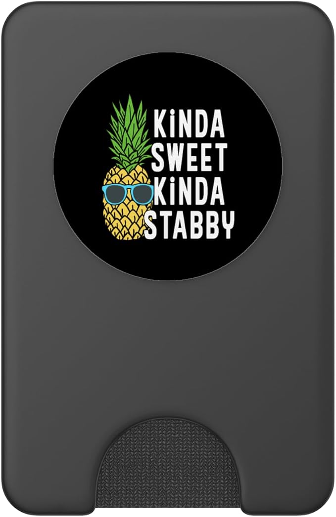 Pineapple Kinda Sweet Kinda Stabby Graphic Novelty Punny PopSockets Adhesive PopGrip