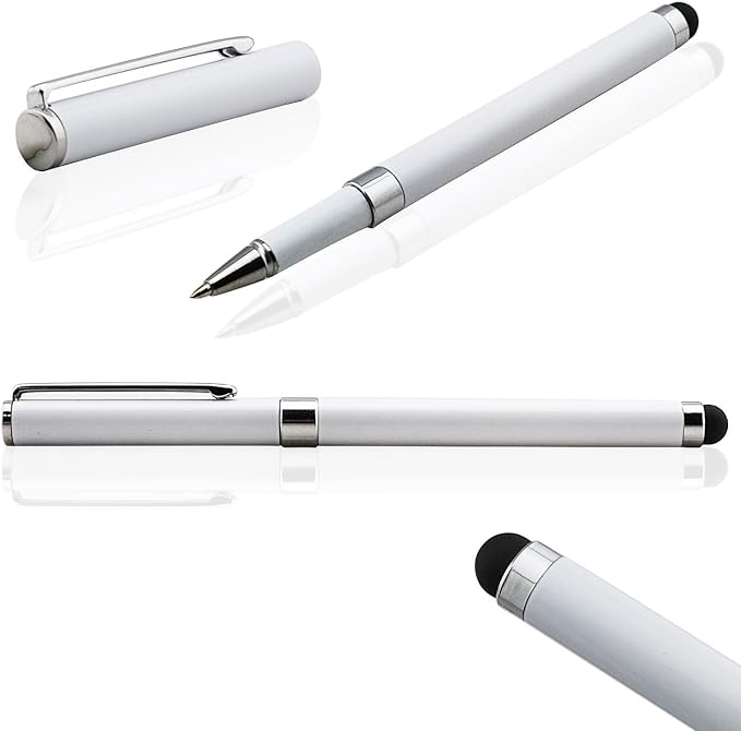 PRO Micromax Bharat 4 Diwali Edition Custom High Sensitivity Touch Stylus + Writing Pen with Ink! [3 Pack-Silver]