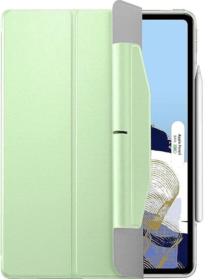 SaharaCase ESR Folio Case for Apple iPad Pro 11 (3rd Generation 2021 &amp 4th Generation 2022) [Shockproof Bumper] Rugged Protection Antislip Grip Leather Kickstand (Blue)