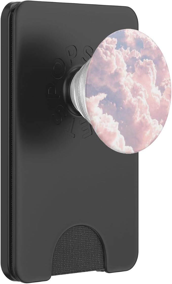 Pastel Pink and Purple Cloud Blue Sky Watercolor Clouds PopSockets Adhesive PopGrip