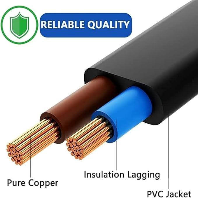 Recliner Power Splitter Cord 78 Inch 2 Pin Splitter Y Cable Replacement, 6.5FT, Black, 2 Motors to 1, Compatible with Okin, Dewert, Lazboy, Pride, Catnapper, Limoss Motors