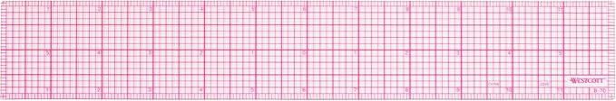 Westcott 8ths Graph Transparent Beveled Edge Ruler, Zero Centering Scale, Durable Laminated Finish,12-Inch, Office, Drafting, Sewing, Engineering, School Supplies (Pack of 144)