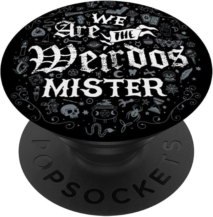 We Are The Weirdos - Witchcore - Distressed Goth Symbols PopSockets Adhesive PopGrip