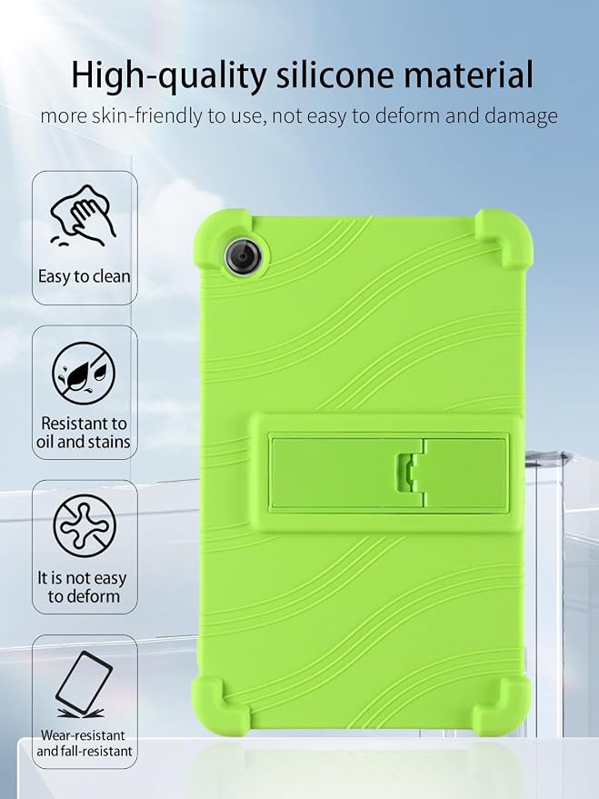 for Lenovo Tab One &amp Nook Reading Tablet Android Tablet8.7 inch Tablets CaseSoft Silicone Adjustable Stand Cover Lightweight Kids FriendlyBlack.