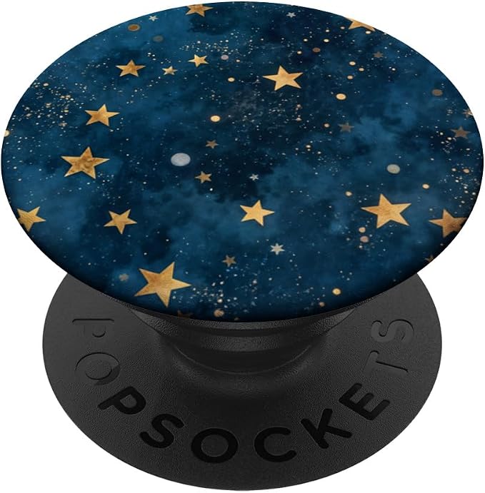 Blue Starry Pattern PopSockets PopWallet for MagSafe