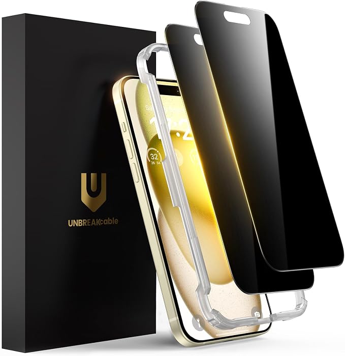 UNBREAKcable 2 Pack Privacy Screen Protector for iPhone 11 Pro Max/Xs Max Shatterproof Tempered Glass [True 28°Anti Spy] [9H Hardness] [Easy Installation] Protector for Apple 6.5