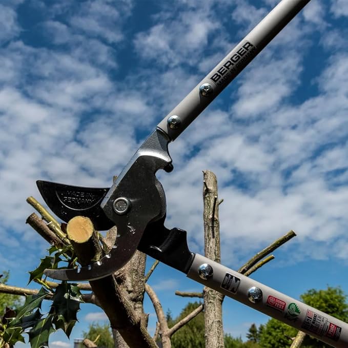 BERGER Lopping Shear Bypass Classic, Length: 600 mm Made of high-Grade Steel, Pruning Shear with Stop Damper no. 4200