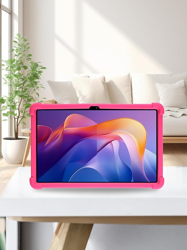 for Xiaomi Redmi Pad 2 Tablet 11 inch Tablet CaseBOVUGAC Soft Silicone Adjustable Stand Shockproof Kids Friendly for Redmi Pad 2 11 Tablet(Black)