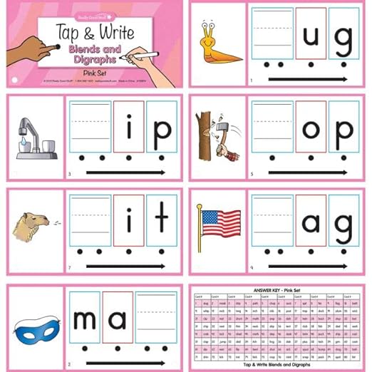 Really Good Stuff Tap and Write Blends and Digraphs - 124 Cards