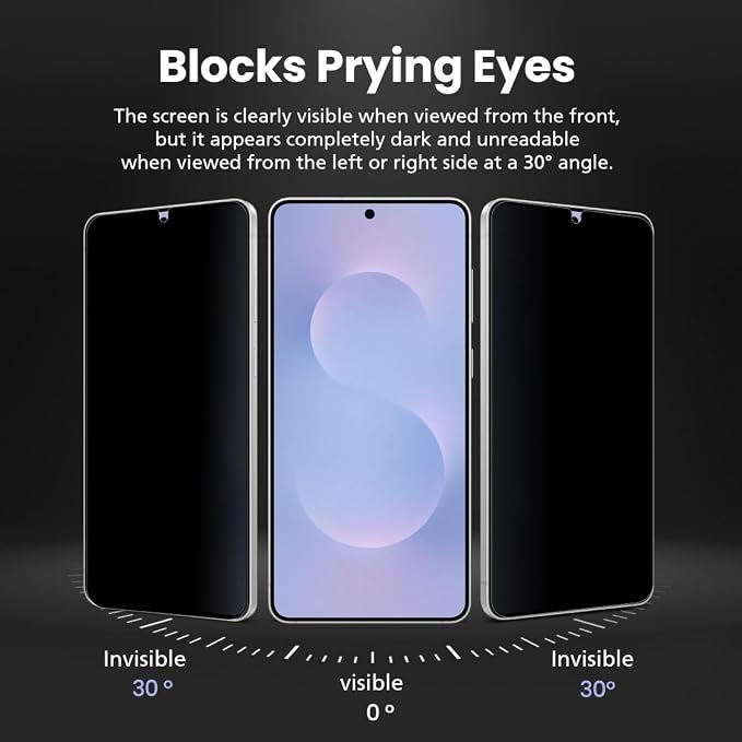 Anti Glare Matte Privacy Screen Protector for Samsung Galaxy S23 FE Anti Spy PET Flexible Film Anti Fingerprint Highly Responsive Touch Bubble-Free Easy Installation with Alignment Jig * Reminder: