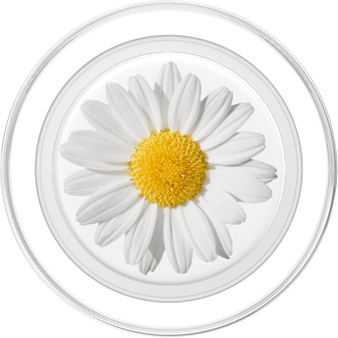 Cute White Daisy Flower Yellow So Pretty On White Background PopSockets PopGrip: Swappable Grip for Phones &amp Tablets