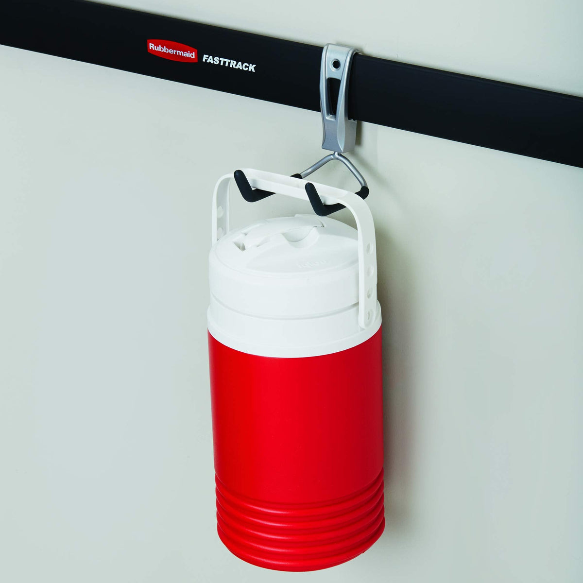 Rubbermaid Fasttrack Wall Mounted Garage Storage Utility Multi Hook for Tools, Chairs, Hose, Equipment, and Other Items, Supports 25 Lbs Each (6 Pack)