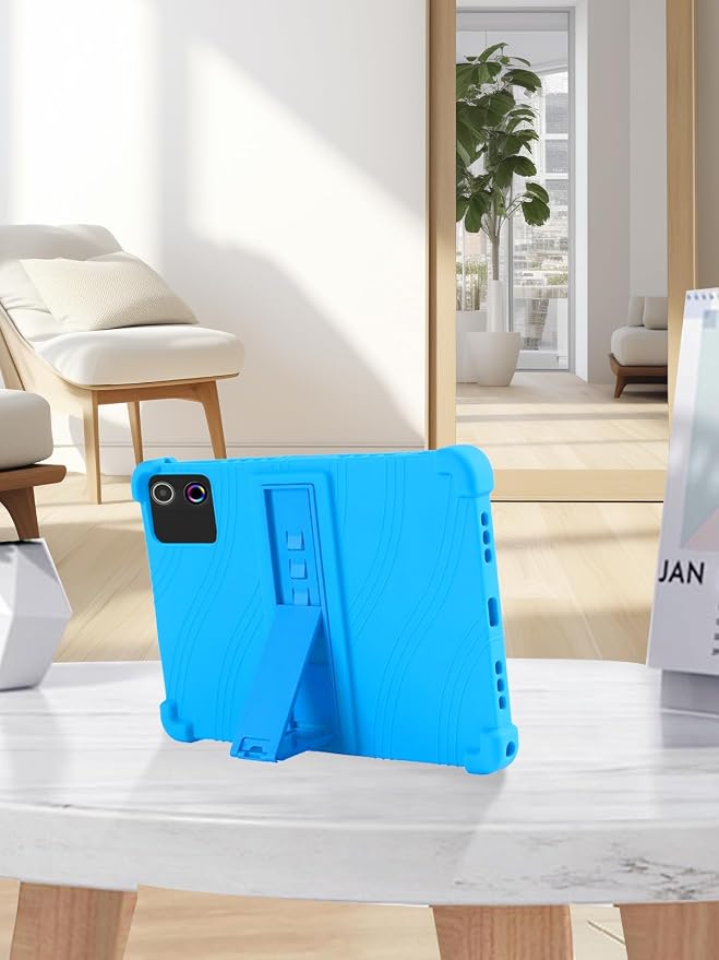 for Jeazans Jzpad-A10Pro Tablet 10 Inch Android Tablets CaseBOVUGAC Soft Silicone Adjustable Stand Shockproof Kids Friendly for Jeazans A10Pro Tablets(Black)