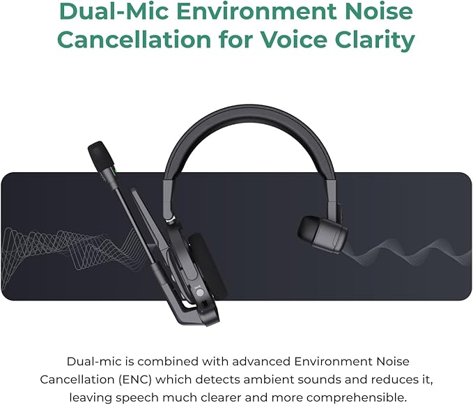 Accsoon Como MIC02-1H4R Wireless Headset Intercom System 7-Person Full Duplex 1312ft Team Communication Group Talk, Links up to 9-Person, 10+Hour Battery Life