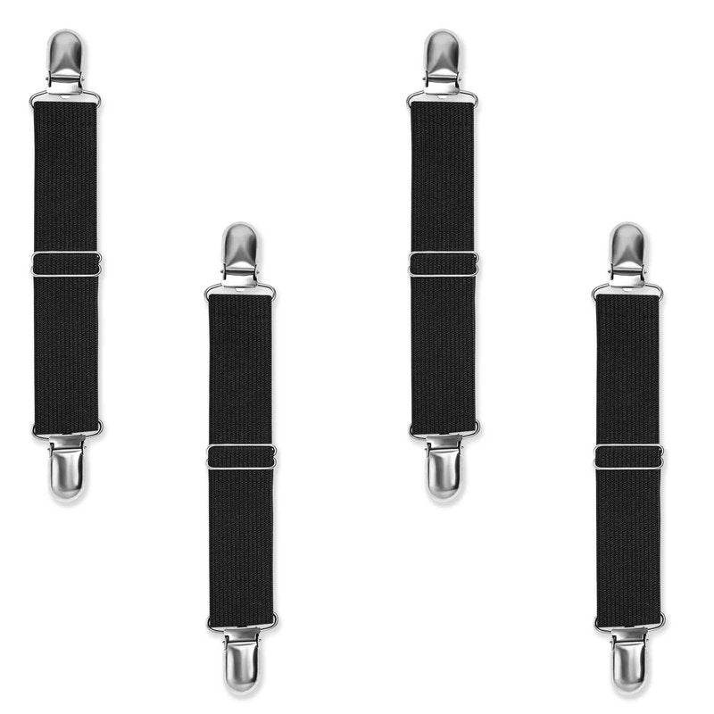QoeCycth Adjustable Boot Straps Pant Stirrups Clips Boot Clips for Women and Men Motorcycle Biker Smooth Jeans Trousers Bed Sheets, Mattress Covers,Curtain and Seats Cushion
