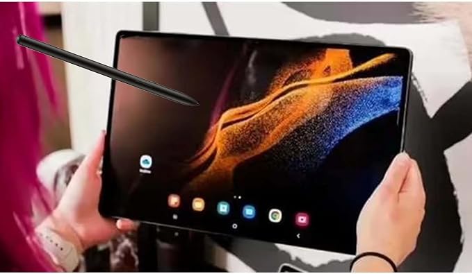 Beige Galaxy Tab S9 Ultra S Pen Replacement for Samsung Galaxy Tab S9 Plus Stylus Pen Replacement WithoutBluetooth + Free 5 Tips for Samsung Galaxy Tab S9 Pen
