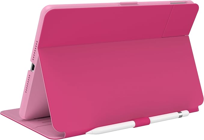 Speck Balance Folio Case for iPad 10.2 Inch (2019-2021) - Drop &amp Camera Protection Slim Multi Range Stand Apple Pencil Holder - Arcadia Navy/Moody Grey