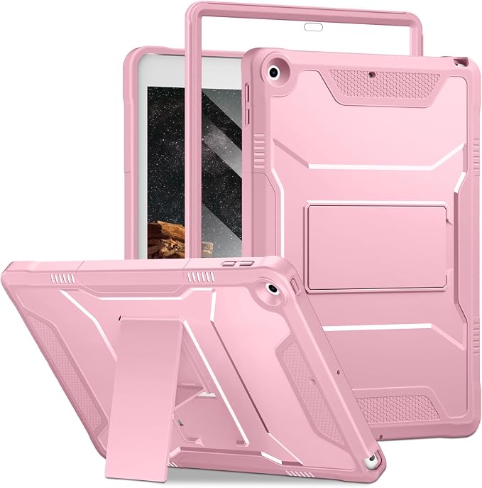 DTTO Case for for iPad 9th/8th/7th Generation 10.2-inch Black | Durable Shockproof Protective Cover Built-in Screen Protector &amp Kickstand Corner Protection