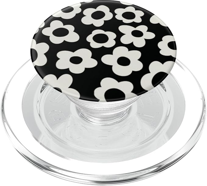 PopSockets Floral Phone Grip &amp Stand – Black Mod Flower PopSockets PopGrip for MagSafe