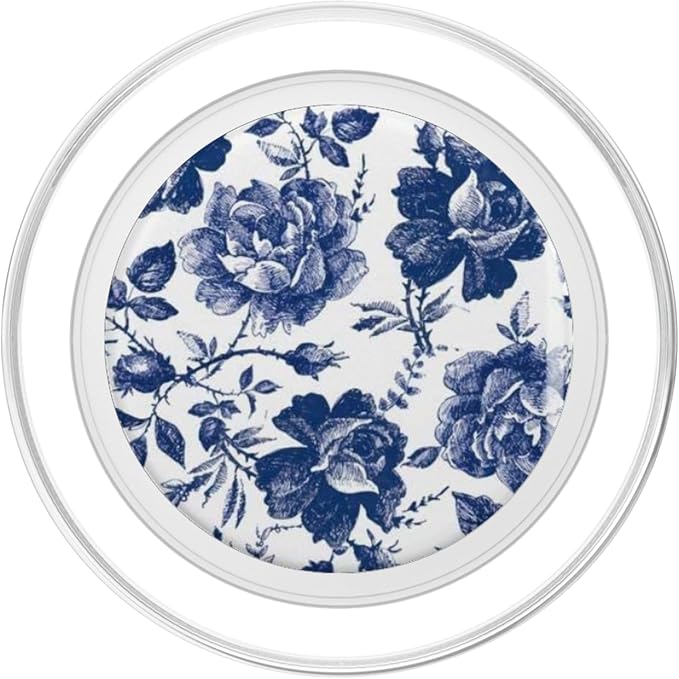 BLUE &amp WHITE ROSE PopSockets Adhesive PopGrip