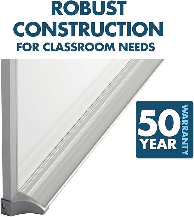 Quartet Porcelain Whiteboard, Magnetic Dry Erase White Board, 48"W x 36"H, Aluminum Frame (PPA304)