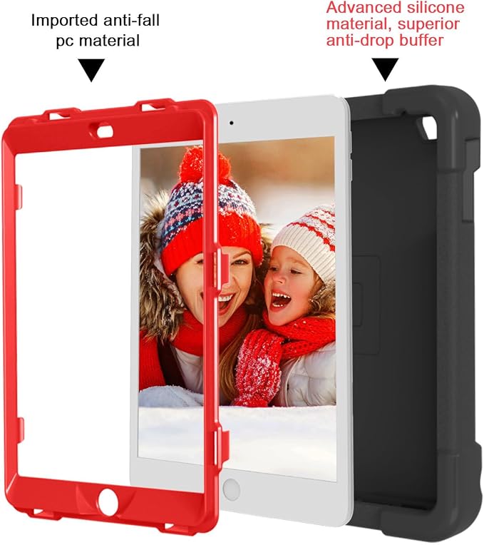 AKABEILA Compatible with Amazon Fire HD 8 2020/2022 Tablet Case，Rugged Kids Case with Stand Lightweight Shockproof Kids Friendly Tablet Cover Black