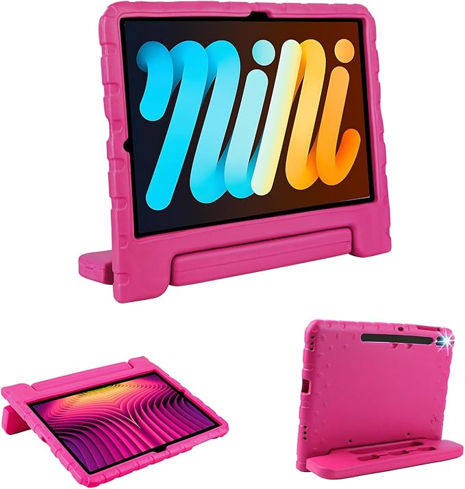 Heavy Duty Kids Case for Samsung Galaxy Tab S7 FE/S7 Plus/S8 Plus 12.4 inch | Rugged Protection Cover for Galaxy Tab S8+/Tab S7 FE/S7+ 2022/2021/2020 with S-Pen Holder Handle StandEVA Foam Rose Red