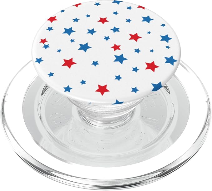 Red White And Blue Stars And Stripes Cute Patriotic USA PopSockets Adhesive PopGrip