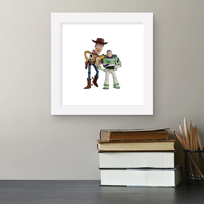Trends International Gallery Pops Disney Pixar Toy Story 4 - Buzz and Woody Wall Art Wall Poster, 12.00" x 12.00", White Frame Version