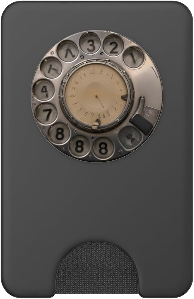 Vintage Rotary Telephone Illustration Print PopSockets PopGrip for MagSafe
