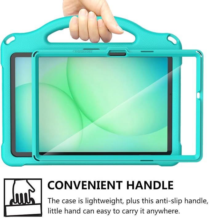 Kids Case for Samsung Galaxy Tab A11 Plus 2026 /A9 Plus 2023 11 inch Tablet | Sanyetral Galaxy Tab A11+/A9+ Case with Screen Protector Shockproof Handle Stand Protective Cover with Shoulder Strap -Bl
