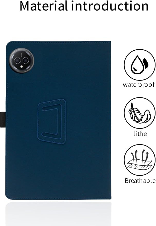 for FEONAL D126 11 Inch Android 14 Tablet CaseFolding Stand Protective Cover with Pencil Holder and Wrist StrapFull Protection Premium PU Scratch Resistant(Black)
