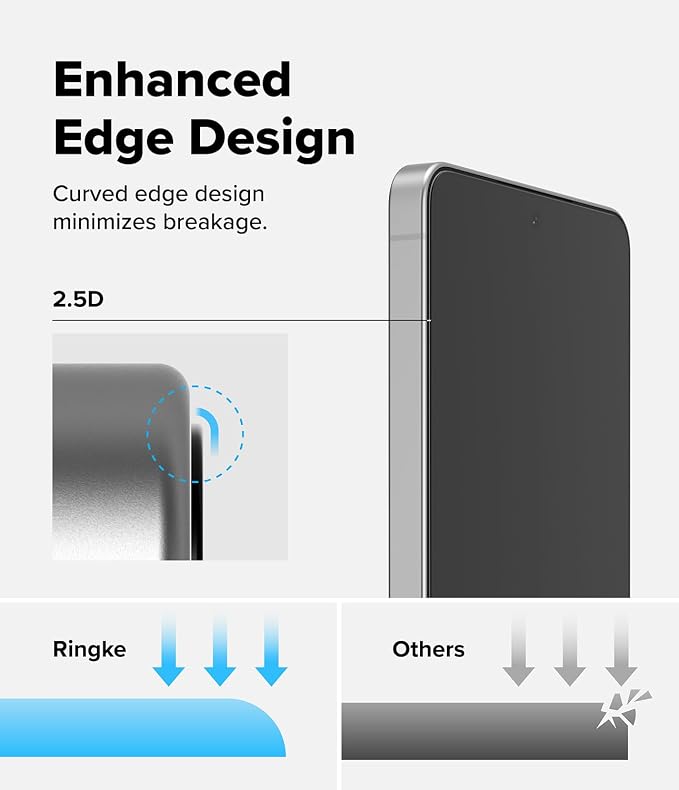 Ringke for Samsung Galaxy A35 5G Screen Protector [Easy Slide 2 Pack] | Easy Installation with Alignment Tool Case Friendly Premium 9H Hardness Tempered Glass